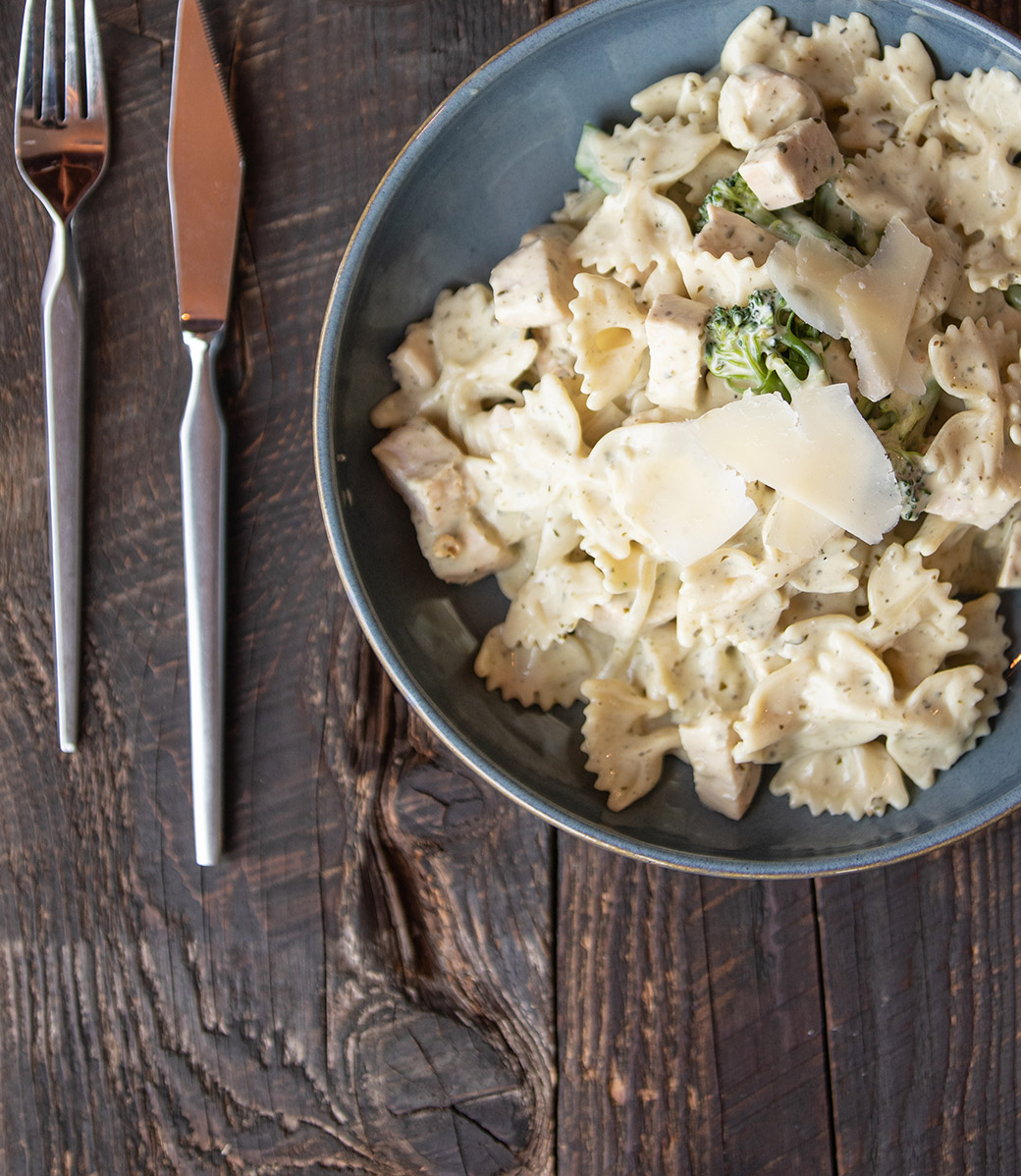 Farfalle pesto poulet brocoli