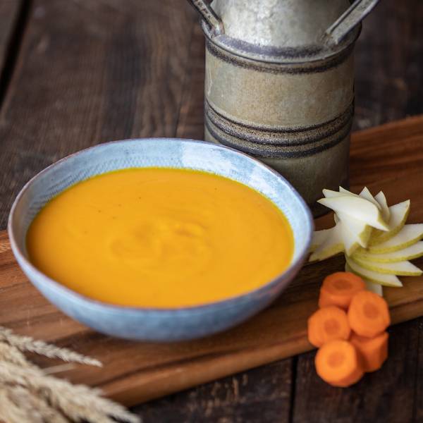 Crème de carotte et poire