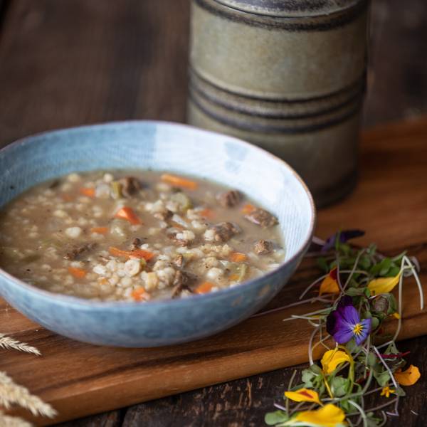 Soupe boeuf et orge